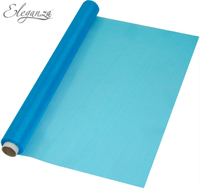 Eleganza Soft Sheer Organza 47cm x 10m Turquoise - Organza / Fabric